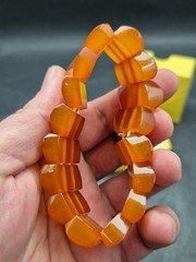 Vintage bracelet made of natural amber, honey color, Baltic (USSR), 28.4 grams.