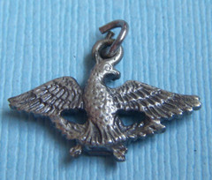 Vintage United States eagle military sterling charm