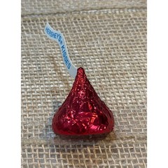 Vintage 1980s Hershey’s Kisses Red Foil Chocolate Candy Lapel Pin Brooch 1989