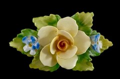 English Bone China Flower Brooch Lot~2 Artone~1 Crown Staffordshire 1950s