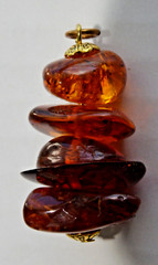 ✅RUSSIAN SOVIET BALTIC SEE AMBER PENDANT 老琥珀 KALININGRAD GOLD STONE ROCK BEADS💥