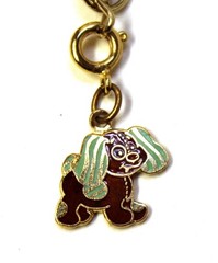Original Vintage 1980 Strawberry Shortcake Metal 13 Dangle Charm Bracelet