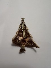 Vintage Lot of 11 Christmas Trees/Other Brooches Pins Some Signed