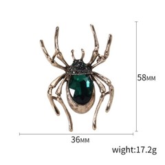 Spider Animal Suit Brooch Collar Pin Vintage Fashion Crystal Insect Brooches