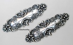 #1588 ANTIQUED .925 STERLING SILVER PLATED FILIGREE COMPONENT – 1 Pc