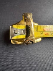 Moroccan Tuareg Brass Ring Large Berber Sahara Handmade Ring Size 9.5 US