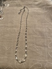 Swarovski Vintage Clear Crystal Faceted Necklace 24-27 Adjustable Length