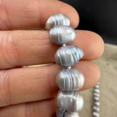 Freshwater Pearl Necklace Silver Tone Flapper Opera LONG 96”