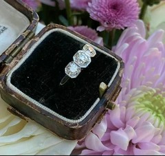 2.25Ct Art Deco Vintage Style Lab created Diamond Wedding 14K White Gold FN Ring
