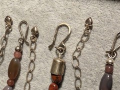 Lot of 6 sterling Desert Rose Traders DRT Genuine stone agate necklaces!
