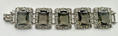 1962 SARAH COVENTRY Celebrity Smoky Rhinestone Bracelet Brooch Earrings Ring Set