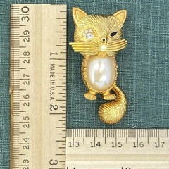 Vtg 1996 RARE Edgar Berebi Limited Ed. Mr Mustache The Cat GP Brooch NOS