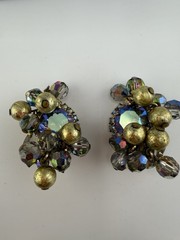 Juliana D&E AB Rhinestone Bracelet Earring Necklace Set Parure Vintage Book