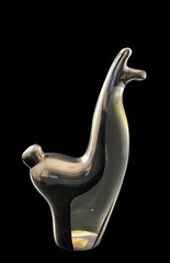 Glass Llama Figurine Sterling Inlay Animal Fine 925 Peru 6