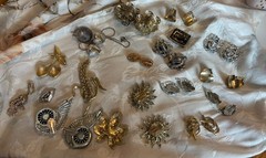 Lot Of Sarah Coventry Vintage Costume Jewelry Rare Earrings One Necklace Brooch