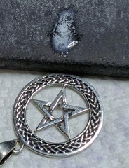 Vtg 925 Sterling Silver Celtic Pentacle Pendant 20″ Snake Chain Unisex Necklace