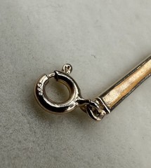 925 Sterling Vermeil Bar Link Bracelet w CZ Accent Bars Minimalist Dainty Skinny