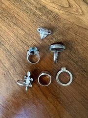Spectacular lot of vintage 925 silver rings in various designs and sizes