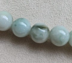Certified Burma Grade A Jadeite Green Float Flowers Bead Necklace 10mm