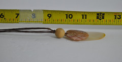 Vintage MOTHER OF PEARL Two Charm Necklace on Two Strand Robe 18 inch