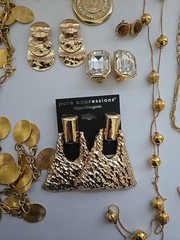 Vtg & Modern Goldtone & Other Jewelry Lot Necklaces Earrings More Lot