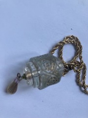 Art Deco Glass vintage Pendant Lucky Charm Talisman Gorgeous Ooak Beauty