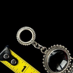 Cll Mexico Black Onyx Gemstone Sterling Silver 925 Floral Bracelet Sz. 7 3/4″