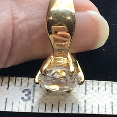Vintage Gold Plated Cubic Zirconia’s In Stunning Bold Design Ring sz 7