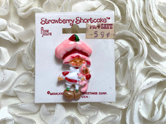 VTG Strawberry Shortcake Pin Brooch Lapel Adam Joseph American Greetings RETRO 1