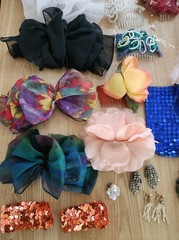 Lot Of Assorted Vintage Dress-Up Costume Jewelry And Accessories