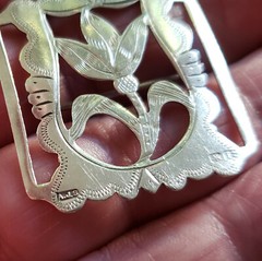 Sterling Silver Flower Brooch A.J.S 1904 English Hallmarked 4.5g [6764]