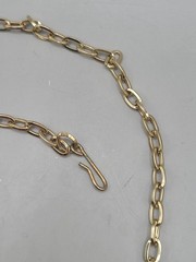 Vtg Unsigned Goldtone Opaline Glass Rhinestone Faux Pearl 17″ Necklace