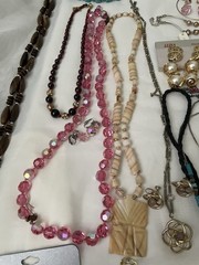 Vintage Jewelry Lot with Various Styles Necklaces/ Earrings/bracelets/ Others