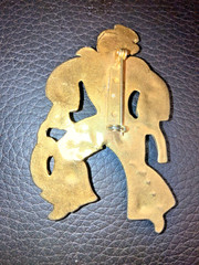 Rare 1940’s Antique Vintage WWII US Navy Sailor Man In Uniform Jewelry Pin