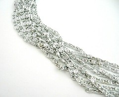 Sarah Coventry SILVERY CASCADE Multi 8 Strand NECKLACE Vintage Silvertone 16″