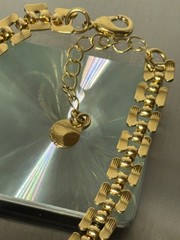 Mayamar Vintage Box Link Bracelet 7″ +1.5″ Extender Yellow Gold Plated MM-00781