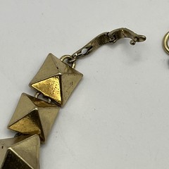 Vintage HTF Rare Lucky Brand Gold Tone Pyramid Bracelet Boho Chic Spike
