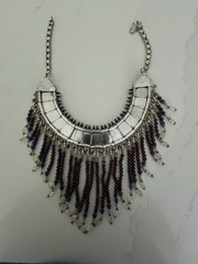 Vintage Silver Rajasthan Style India Tribal Collar Necklace 235 grams
