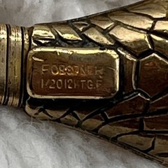Vintage Forstner Snake Bracelet Gold Filled Triple Coil Wrap Egyptian Revival
