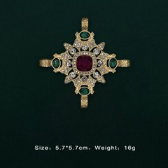 Women Noble Vintage Enamel Flower Brooch Unisex Antique Jewelry Accessories Gift