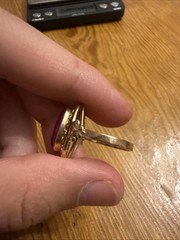 USSR Vintage Original Amethyst (lab. made) Rose Gold Ring 583 14K Lviv 1978