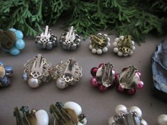 Vtg Cluster Clip Earring Lot of 16 Pairs – Japan/W Germany/Hong Kong/Marvella