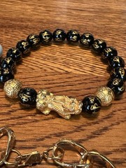 Vintage to Modern 7 Piece Gold Tone Bracelets Lot Beaded Stretchy Chains