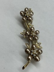 Nolan Miller Vintage Brooch Classic Collection.Gold tone.Swarovski Crystal.