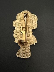 Vintage 1980 Strawberry Shortcake Enamel Lapel Pin Brooch Gold Tone Cloisonné
