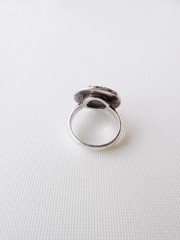 Vintage Sterling Silver Signet Ring Letter M Size 5.75 9g Monogram Statement