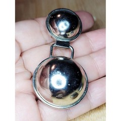 Vintage Bellini Silver Tone Dome Clip Earrings Large Modernist Statement 2.25″