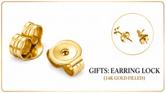 14K AU585 Gold Mini Zircon Stud Earrings Vintage 5mm Pairs