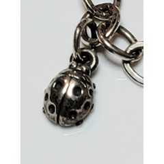 James Avery Happy Birthday Cake Charm Bracelet Sterling Silver Ladybug Charm Vtg