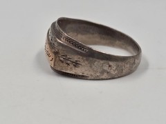 WW2 WWII Military Men’s Sterling Silver Philippines 1942? Signet Ring Size 8.5
